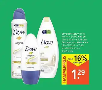 Marktkauf Dove Deo-spray Roll On Oder Duschgel Auch Men+care Angebot