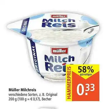 Marktkauf Müller Milchreis Angebot