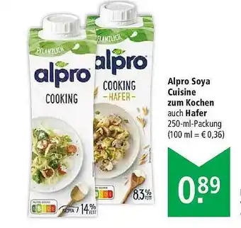 Marktkauf Alpro Soya Cuisine Zum Kochen Auch Hafer Angebot