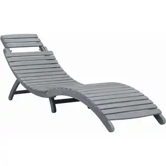 ManoMano Sonnenliege,Liegestuhl,Gartenliege Grau Massivholz Akazie VEIN637531 Maisonchic Angebot