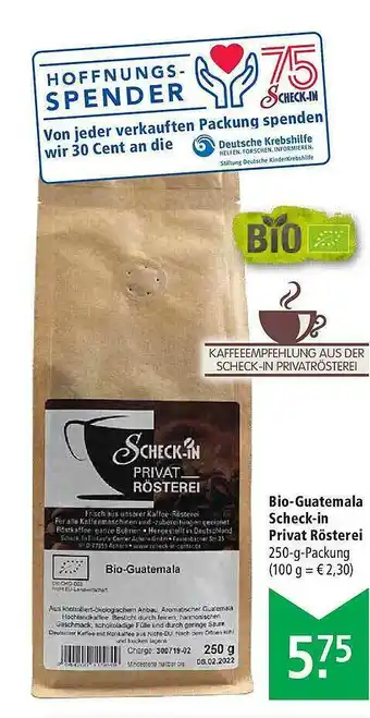 Marktkauf Bio-guatemala Scheck-in Privat Rösterei Angebot