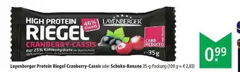 Marktkauf Layenberger Protein Riegel Cranberry-cassis Oder Schoko-banane Angebot