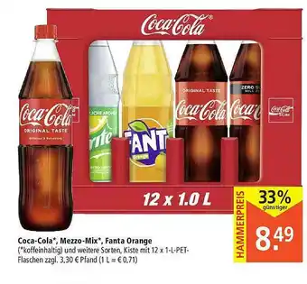 Marktkauf Coca-cola Mezzo-mix Fanta Orange Angebot