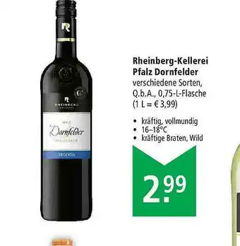 Marktkauf Rheinberg-kellerei Pfalz Dornfelder Angebot