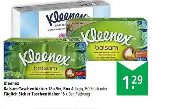 Marktkauf Kleenex Balsam-taschentücher Box Oder Täglich Sicher Taschentücher Angebot