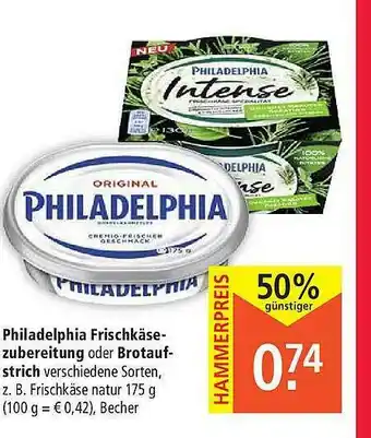 Marktkauf Philadelphia Frischkäse-zubereitung Oder Brotaufstrich Angebot