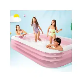 ManoMano Aufblasbarer rosa rechteckiger familien-kinderpool 305X183X56 cm garten 58487 Angebot