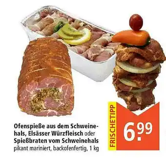 Marktkauf Ofenspieße Aus Dem Schweine-hals Elsässer Würzfleisch Oder Spießbraten Vom Schweinehals Angebot