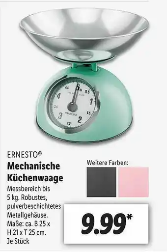 Lidl Ernesto Mechanische Küchenwaage Angebot