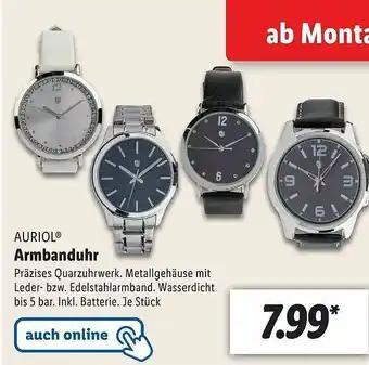 Lidl Auriol Armbanduhr Angebot