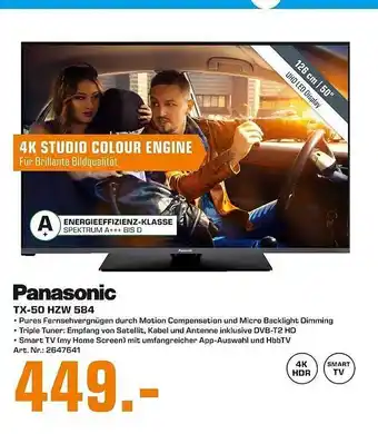 Saturn Panasonic Smart TV TX-50 HZW 584 Angebot