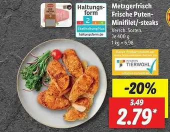 Lidl Metzgerfrisch Frische Puten Minifilet Oder -steaks Angebot