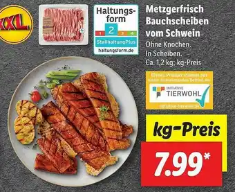 Lidl Metzgerfrisch Bauchscheiben Vom Schwein Angebot