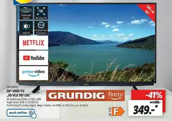 Lidl Grundig 50”-uhd-tv „50 Vlx 707 Ldl” Angebot