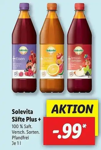 Lidl Solevita Säfte Plus + Angebot