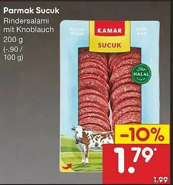 Netto Marken-Discount Parmak Sucuk Rindersalami Mit Knoblauch Angebot