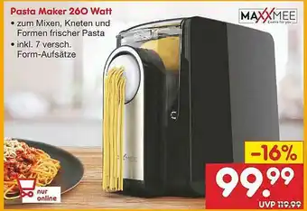 Netto Marken-Discount Pasta Maker 260 Watt Maxxmee Angebot