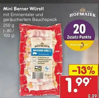 Netto Marken-Discount Mini Berner Würstil Hofmaier Angebot