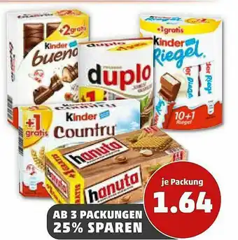 PENNY Hanuta, Kinder Country, Duplo, Bueno Oder Riegel Angebot