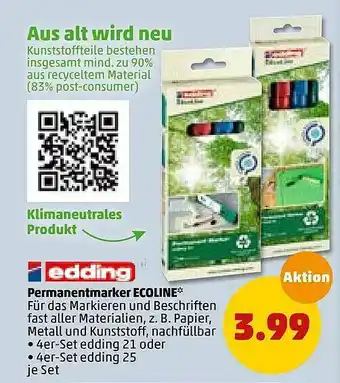 PENNY Edding Permanentmarker Ecoline Angebot