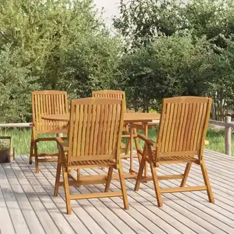 ManoMano Gartenstühle 4 Stk. Gartensessel Verstellbar Massivholz Teak vidaXL Angebot