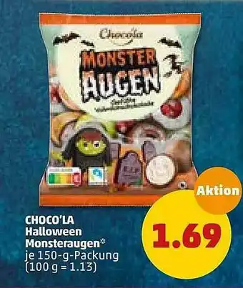 PENNY Choco'la Halloween Monsteraugen Angebot