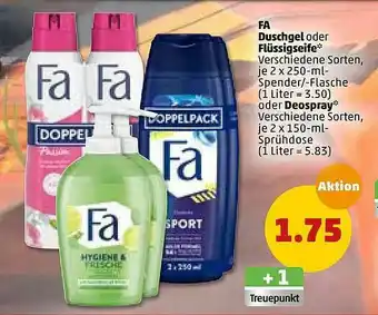 PENNY Fa Duschgel Oder Flüssigseife Oder Deospray Angebot