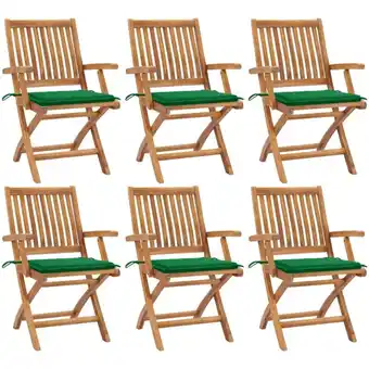 ManoMano Klappbare Gartenstühle mit Kissen 6 Stk. Gartensessel Massivholz Teak vidaXL Angebot