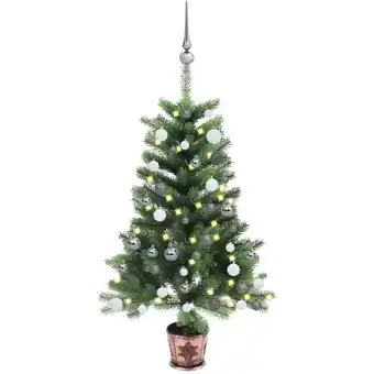 ManoMano Künstlicher Weihnachtsbaum,Kunstbaum,Weihnachtsschmuck mit LEDs & Kugeln 90 cm Grün VEIN551405 Maisonchic Angebot