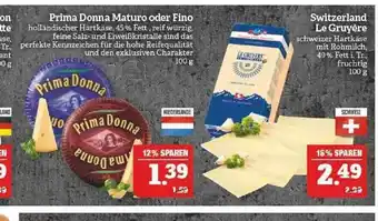 Marktkauf Prima Donna Maturo Oder Fino, Switzerland Le Gruyere Angebot