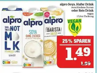 Marktkauf Alpro Soya, Hafer Drink Oder Reis Drink Angebot