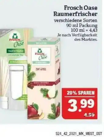 Marktkauf Frosch Oase Raumerfrischer Angebot