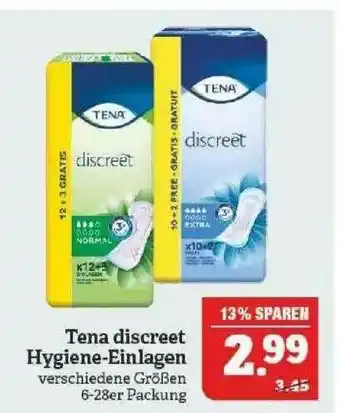 Marktkauf Tena Discreet Hygiene-einlagen Angebot