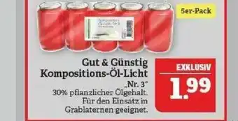 Marktkauf Gut & Günstig Kompostitions öl-licht Angebot