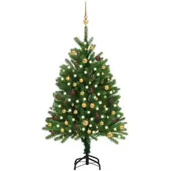 ManoMano Künstlicher Weihnachtsbaum,Kunstbaum,Weihnachtsschmuck mit LEDs & Kugeln 120 cm Grün VEIN451653 Maisonchic Angebot