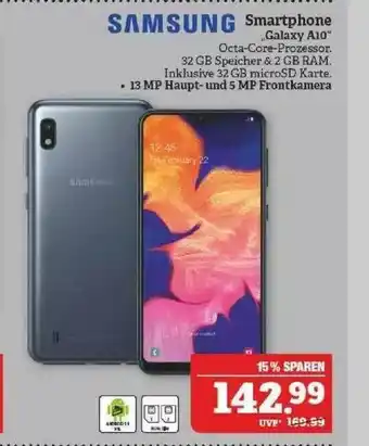 Marktkauf Samsung Smartphone Galaxy A10 Angebot