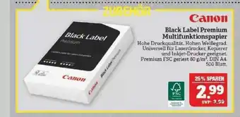 Marktkauf Canon Black Label Premium Multifunktionspapier Angebot