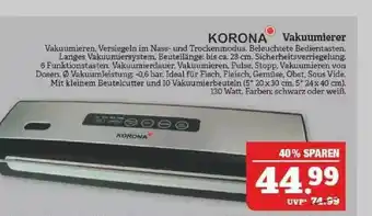 Marktkauf Korona Vakuumierer Angebot