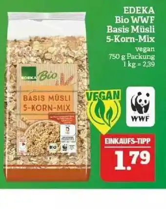 Marktkauf Edeka Bio Wwf Basis Müsli 5-korn-mix Angebot