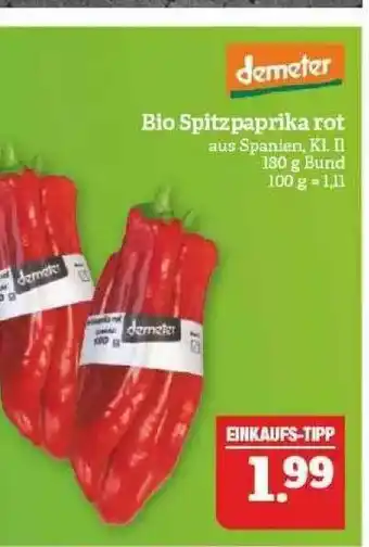 Marktkauf Demeter Bio Spitzpaprika Rot Angebot