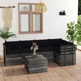 ManoMano 6-tlg. Garten-Sofagarnitur aus Paletten,Gartenmöbel-Set mit Kissen Kiefernholz vidaXL Angebot