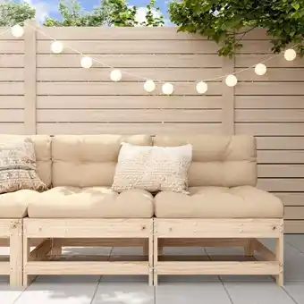 ManoMano 2 Stk. Mittelsofas mit Kissen,Gartensofa, Loungesofa,Gartenbank Massivholz Kiefer VMEC329810 Maisonchic Angebot