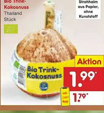 Netto Marken-Discount Bio Trink-kokosnuss Angebot