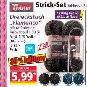 Norma Twister Strick-set Dreieckstuch „flamenco” Angebot