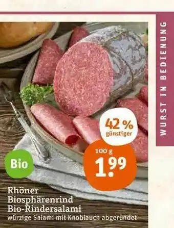 tegut Rhöner Biosphärenrind Bio-rindersalami Angebot