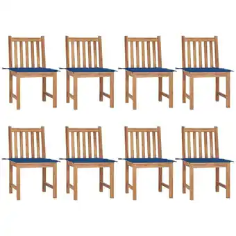 ManoMano 8 Stk. Gartenstühle Garten Balkon Terrasse Outdoor Sessel Gartenmöbel mit Kissen Massivholz Teak BZRBD993820 Maisonchic Angebot