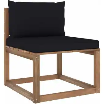 ManoMano Outdoor-Mittelsofa Paletten mit Kissen,Gartensofa, Loungesofa,Gartenbank in Schwarz VMEC772513 Maisonchic Angebot