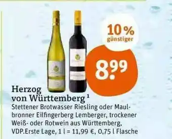 tegut Herzog Von Württemberg Angebot