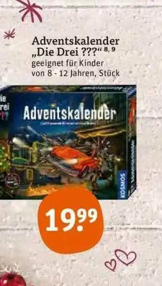 tegut Adventskalender „die Drei ???” Angebot