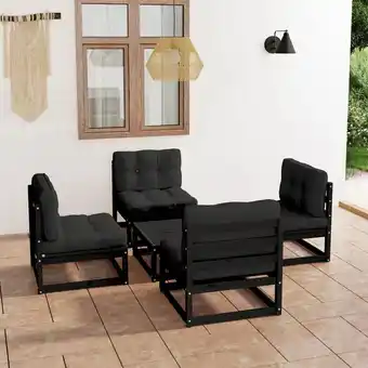 ManoMano 5-tlg. Garten-Lounge-Set Gartenmöbel-Set Terrassen-Sitzgruppe mit Kissen Massivholz Kiefer ZDEH55278 Maisonchic Angebot